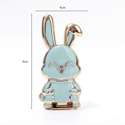 Finger Ring Phone Holder Desktop Convenient Cartoon Rabbit Phone Stand Foldable Buckle Adhesive Pull Rod Support Frame