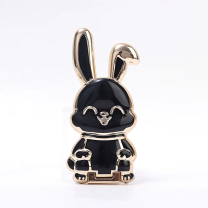 Finger Ring Phone Holder Desktop Convenient Cartoon Rabbit Phone Stand Foldable Buckle Adhesive Pull Rod Support Frame