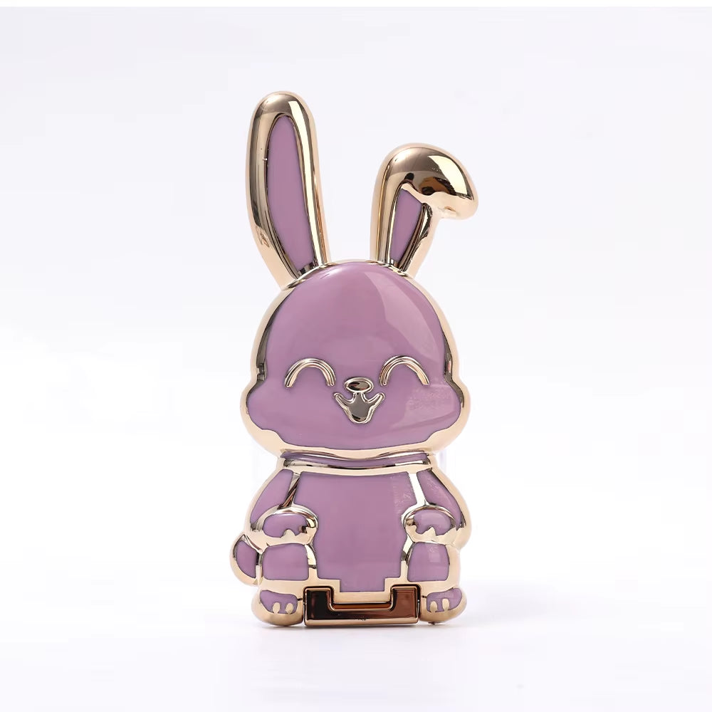 Finger Ring Phone Holder Desktop Convenient Cartoon Rabbit Phone Stand Foldable Buckle Adhesive Pull Rod Support Frame