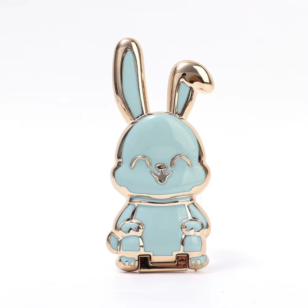 Finger Ring Phone Holder Desktop Convenient Cartoon Rabbit Phone Stand Foldable Buckle Adhesive Pull Rod Support Frame