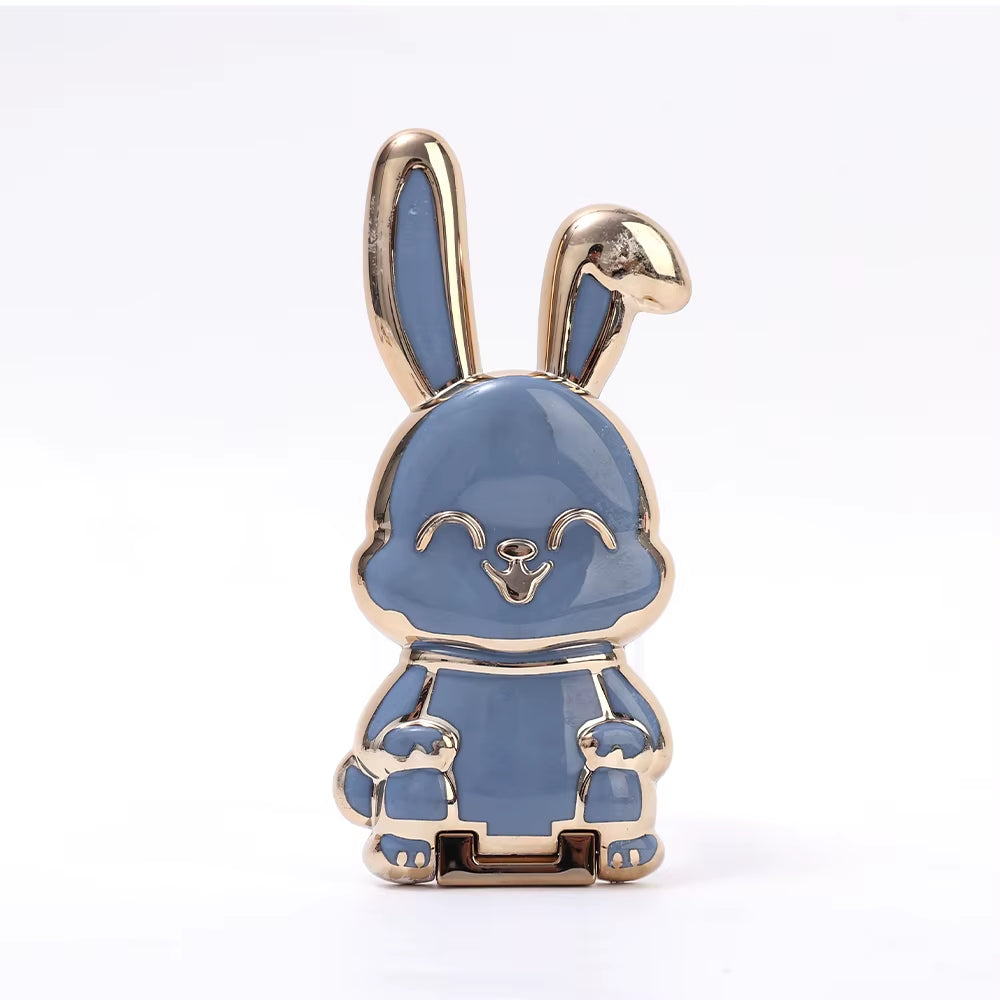 Finger Ring Phone Holder Desktop Convenient Cartoon Rabbit Phone Stand Foldable Buckle Adhesive Pull Rod Support Frame