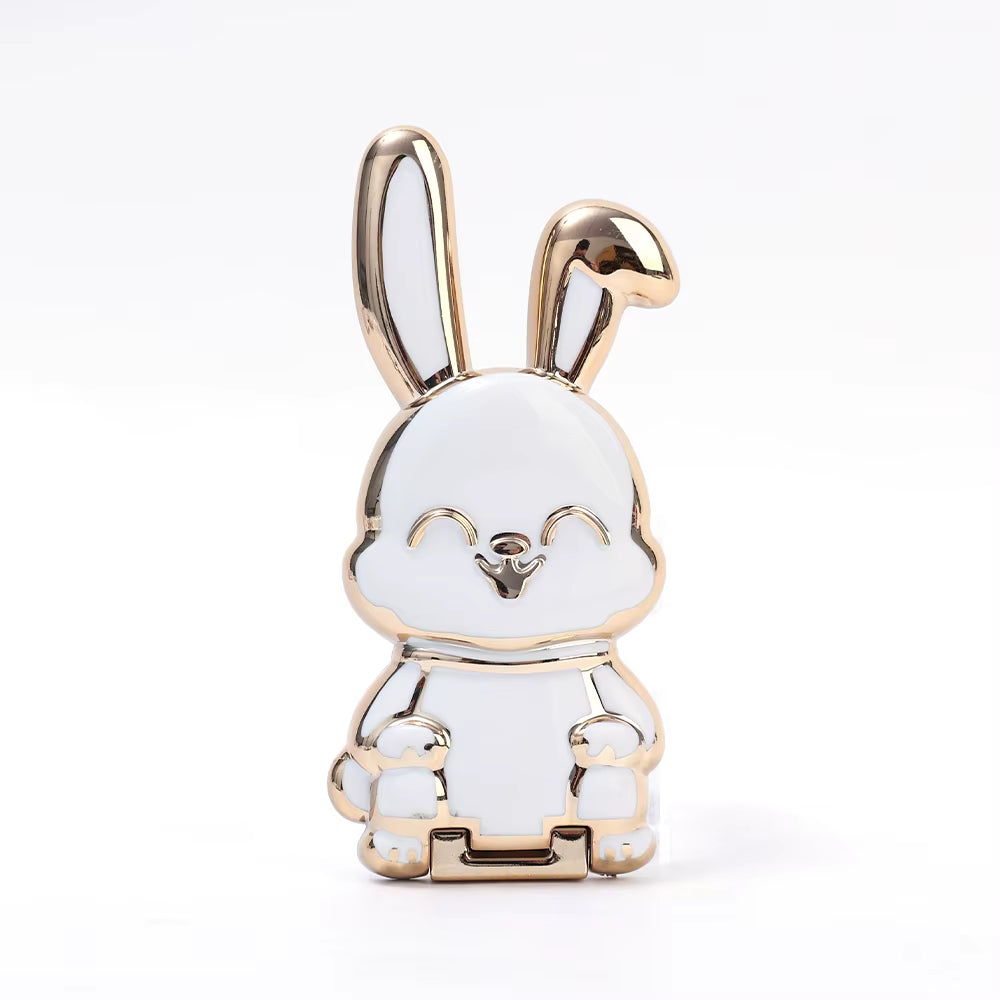 Finger Ring Phone Holder Desktop Convenient Cartoon Rabbit Phone Stand Foldable Buckle Adhesive Pull Rod Support Frame